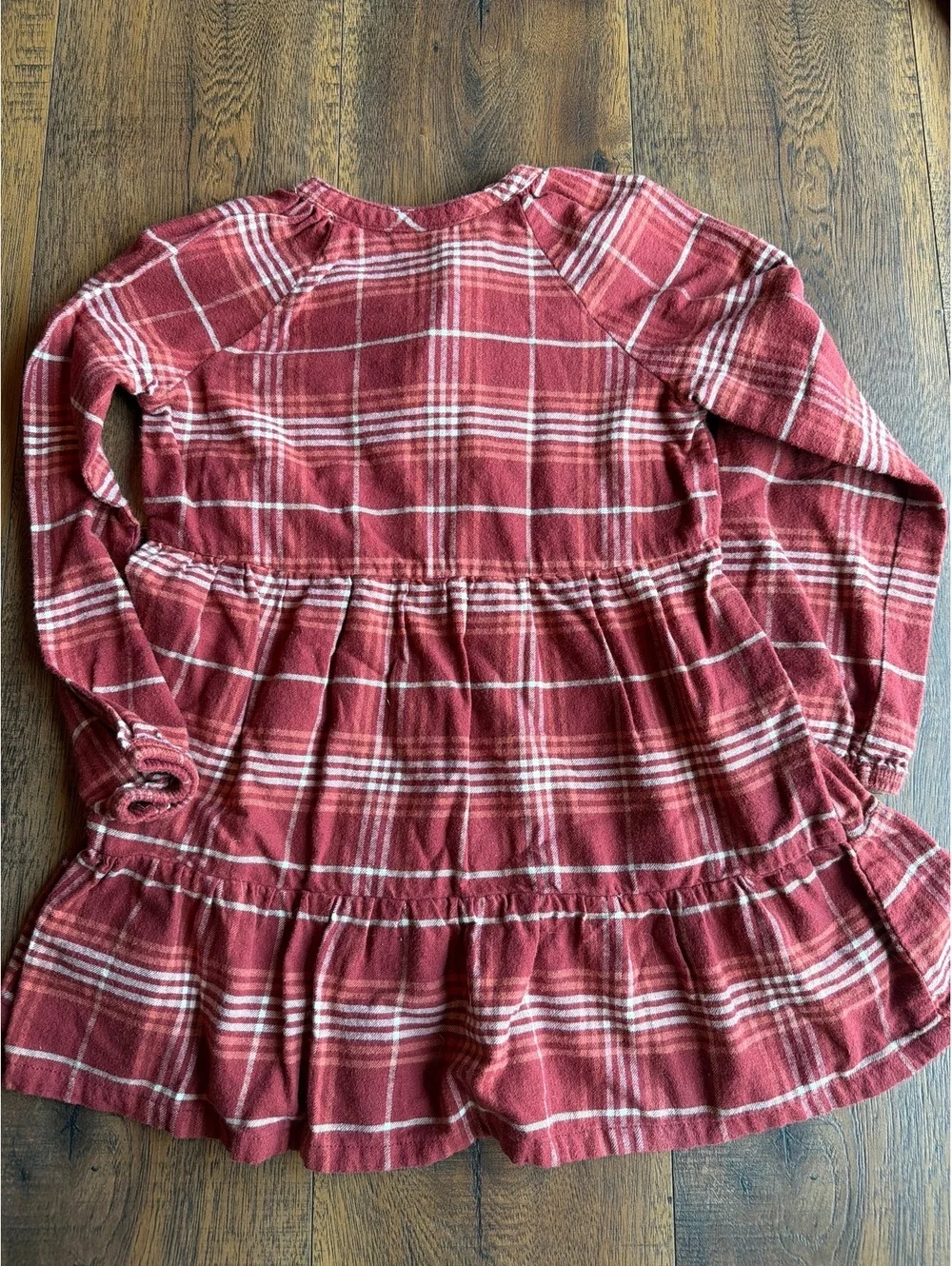 Little Co. by Lauren Conrad Girls' 5T Red Plaid Long Sleeve Dress